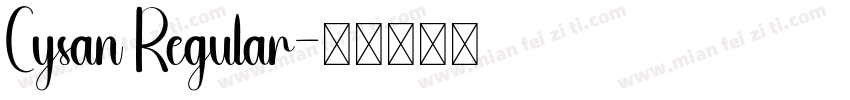 Cysan Regular字体转换